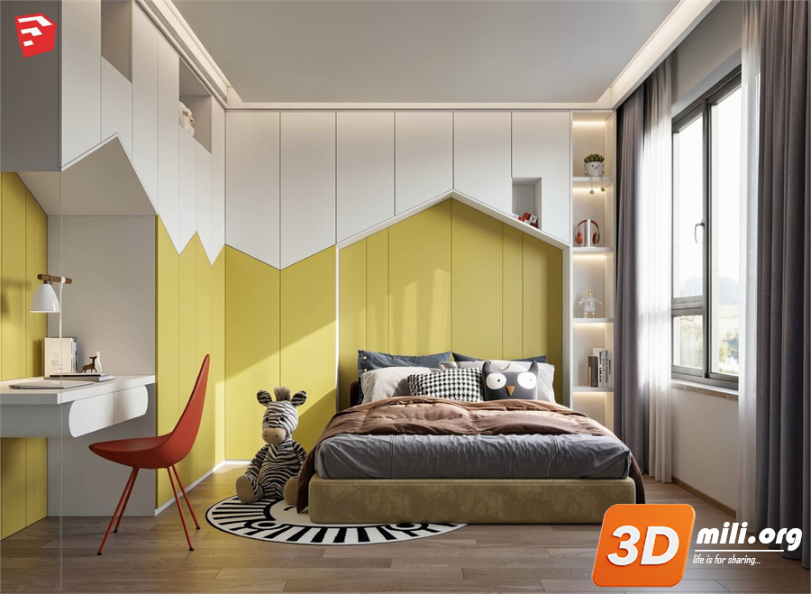 Children Room Scenes Skp FIles 